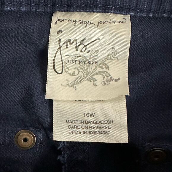 JMS Just My Size Blue Pants Size 16W - Picture 5 of 6